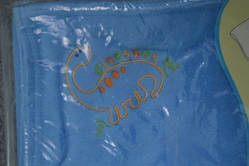 Fisher Price Manta de Bebé Dinosaurio Polar Azul Naranja Verde NUEVA Lovey Security Foto 3 de 3