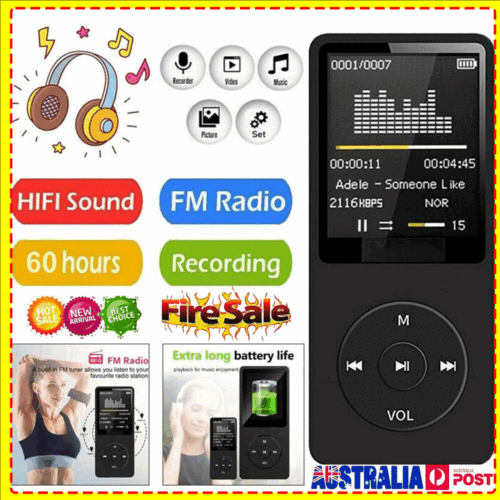 MP3 Player with Radio Voice FM Recorder Music Player Lossless Sound New Portable - Picture 13 of 15