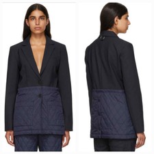Tibi Wool Blend Quilted Oversized Blazer Jacket, Size 2