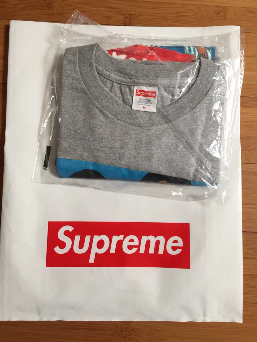 Supreme group cheap tee grey