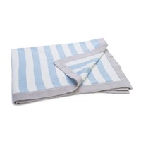 Baby Blanket - Ragtales Knitted Blue Stripe Blanket - Baby Boy Gift Baby Blanket - Ragtales Knitted Blue Stripe Blanket - Baby Boy Gift