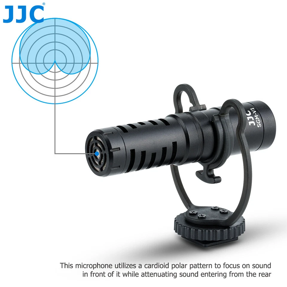 Cámara Micrófono Cardioide Escopeta para Fujifilm X-H2S X-E4 X-E3 X-T4 X-T3 X-T2 Foto 3 de 4