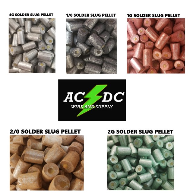 Solder Slug Pellets with Flux Core for Copper Battery Cable Ends and
