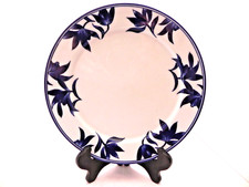 MING Porcelain Dinner Plate 10 7/8" White w Cobalt Blue Flowers by PIER 1