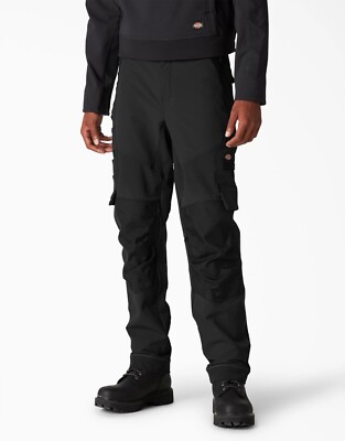 Dickies Herren Hose Technical Flex, Arbeitshose mit Cargotaschen, schwarz 