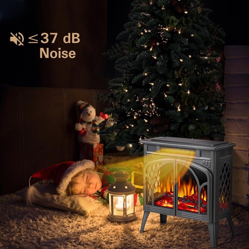 YUKOOL Freestanding Indoor Electric Fireplace Heater, Overheating Protection. - Picture 17 of 48