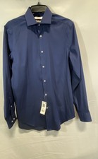 Calvin Klein Herren Neu mit Etikett unendliche Farbe Slim Fit Anzughemd marineblau 15 32/33 M