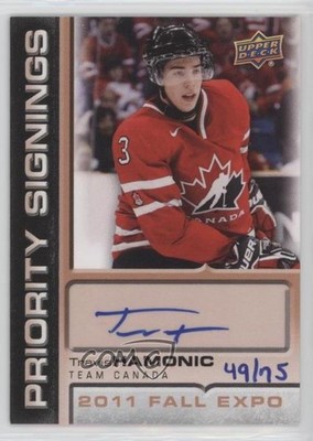 2012 Canadian Spring Expo Priority Signings 49/75 Travis Hamonic #PS-TH Auto v6h
