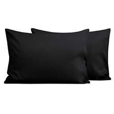 2 Pack Microfiber Toddler Pillowcases, 14x20 14x20 Inch Pack of 2 Black