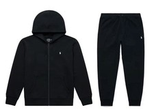 NEW Polo Ralph Lauren Double-Knit Full-Zip Hoodie and Jogger Pant Set Sz M