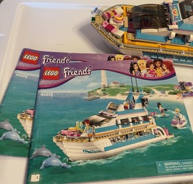 RETIRED LEGO FRIENDS: Dolphin Cruiser boat all minifigures & manuals