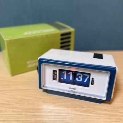 CITIZEN Neo Color 006 Flip Clock Box Manual Included Tested Working Japan