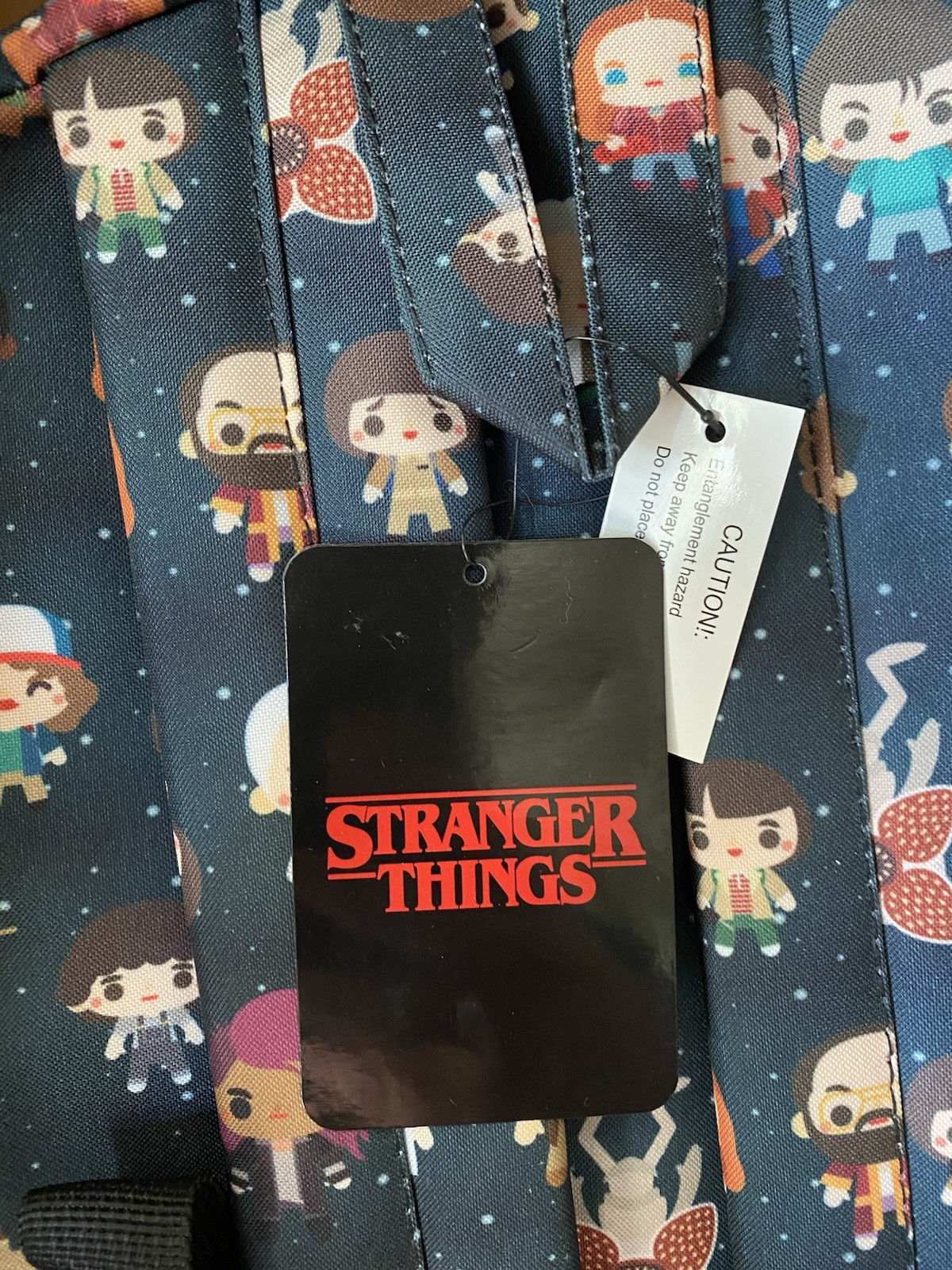 NEW Loungefly Stranger Things Mini Backpack Netflix Size: 13.5 x 10.5 x 2.5 Navy image 4