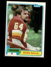 1981 Topps #522 Ron Saul Washington Redskins Football Card