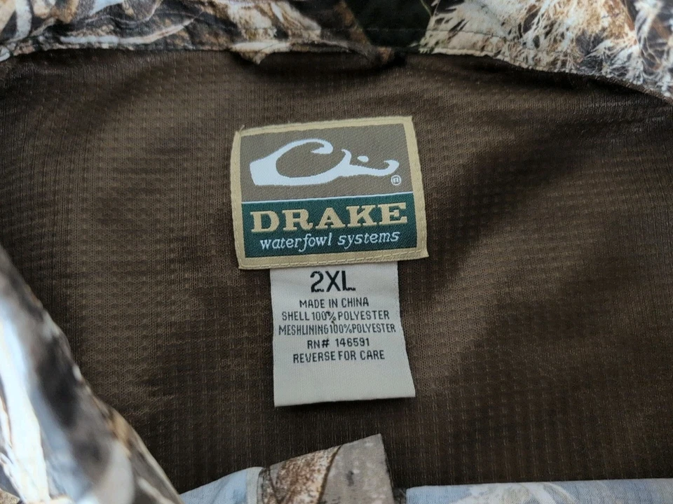 Camisa para hombre Drake Waterfowl SS ventilada camuflada talla 2XL árbol real camuflaje almohadilla de tiro  Foto 3 de 4