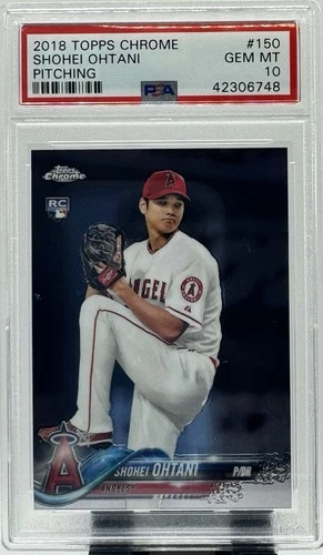 2018 Topps Chrome Shohei Ohtani #150 Pitching (RC) - PSA 10 Gem Mint