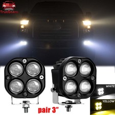Pair 3"inch LED Work Light Bar Dual Spot Fog Lights Fit  Ford F-150 F-250 F-350