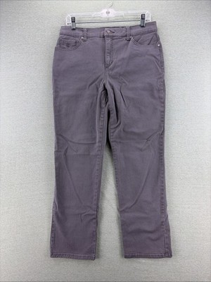 Gloria Vanderbilt Amanda Jeans Women Size 10ms Gray Straight Leg Classic Rise