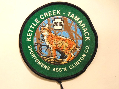 2016 cloth patch: Kettle Creek -Tamarack Sportsmen's Assn, Clinton Co., PA