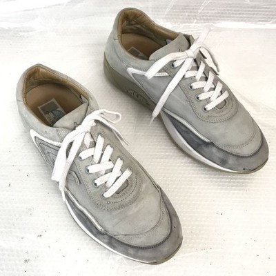 Cesare Paciotti Italy Suede Leather Sneakers 41 25.5-26.0 Gray