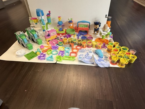 Play Doh Rare Lot of Different Sets and Play Doh containers