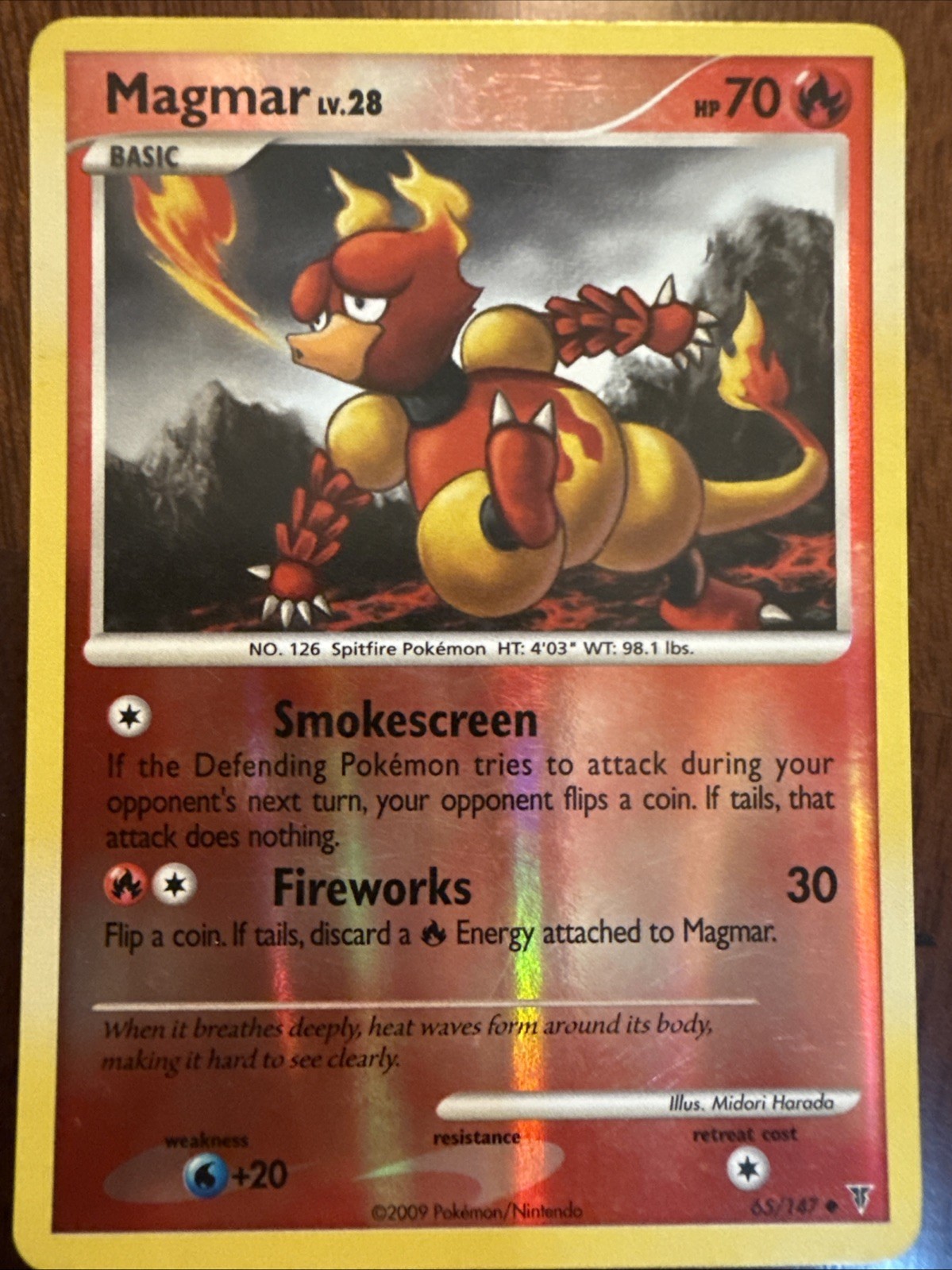 Magmar 65/147 Supreme Victors Reverse Holo Near Mint