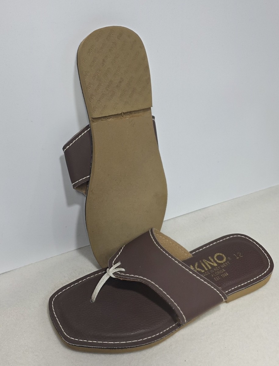 KINO Key West Natural Leather Classic Sandal Shoes Dark  display picture 3
