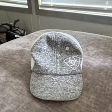 Ariat Infant Baseball Cap Gray White Mesh Adjustable Breathable One Size
