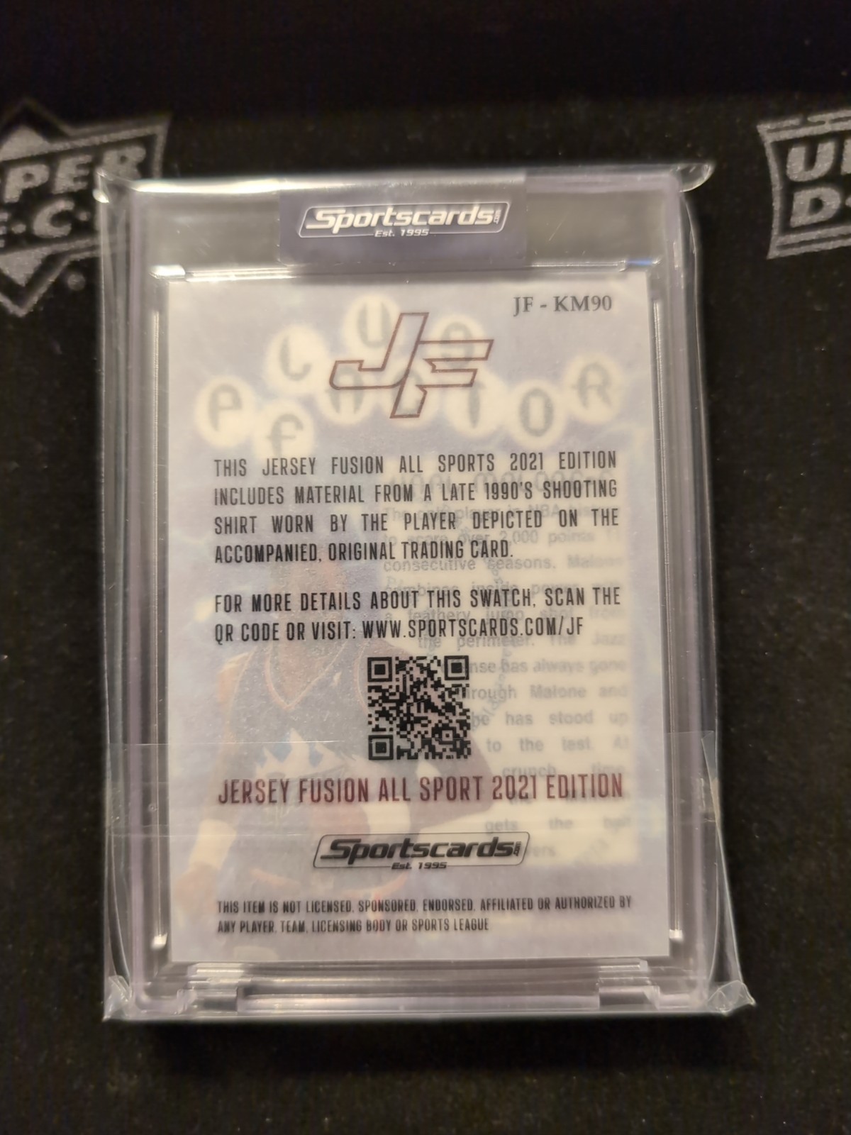 2021 Jersey Fusion Basketball Karl Malone Game Used Jersey Card!! view 3