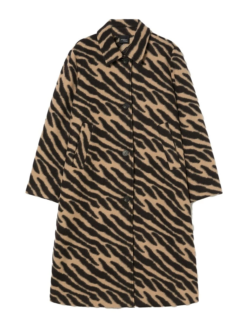 Cardigan Marina Rinaldi Femme – Taille 36 (EU) – Noir Et Blanc – Coupe Ample