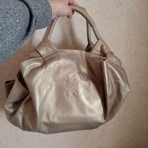 LOEWE nappa leather handbag gold 11847