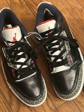 Size 9- Air Jordan 3 Retro OG 2024 Black Cement