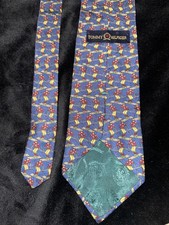 Tommy Hilfiger Men's Blue Patterned Silk Tie