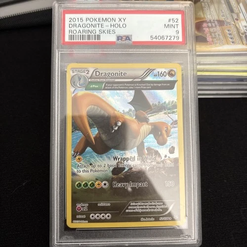 PSA 9 Dragonite #52 Holo XY Roaring Skies Pokemon 2015