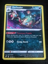 Pokémon Cards TCG Sword & Shield Rebel Clash 118/192 Garbodor Rare Pack Fresh 