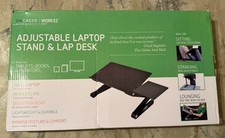 Workez Adjustable Laptop Stand  Lap Desk Black - Uncaged Ergonomics. New