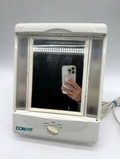 CONAIR 2-Sided Makeup Mirror, 4 Light Setting Incandescent Lighting TM8LX Tested