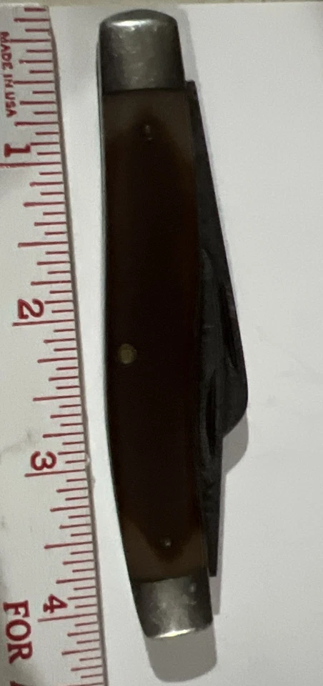 Navaja de Bolsillo Schrade EE. UU. Old Timer 8OT Senior Stockman Sawcut Delrin De Colección Foto 2 de 4