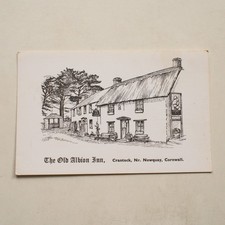 The Old Albion Inn Crantock Newquay Cornwall Postcard c1970s Vintage - PPC 330x