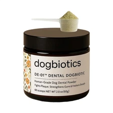 50g Dogbiotics Probiotic Dog Dental Powder,Breath Freshener & Teeth Cleaning