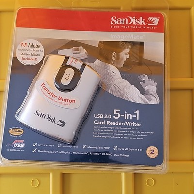 New San Disk ImageMate 5-in-1 USB 2.0 Card Reader/Writer Sandisk NOS