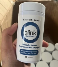 3 Pack Blink NutriTears Supplement for Dry Eyes Bausch + Lomb ,50 softgels