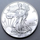 2012 American Silver Eagle Dollar 1 Oz 999 Silver Coin Uncirculated, No Reserve