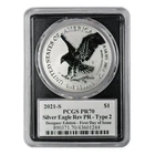 2021-S American Silver Eagle PCGS REV PR-70 Type 2 FDI Emily Damstra Label
