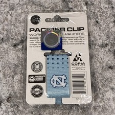 North Carolina Tar Heels Logo Pacifier Clip / Holder Infant Baby NCAA New