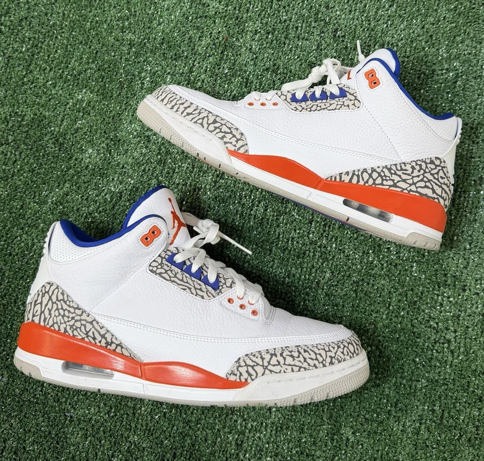 Air Jordan 3 III 2019 retro NY New York Knicks 136064-148 para hombre talla 11,5 - excelente Foto 3 de 4