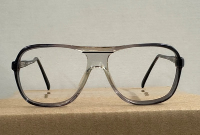Safilo Elasta Eyeglasses Frame Clear Gray Black Gradient Aviator Italy 57-15-145
