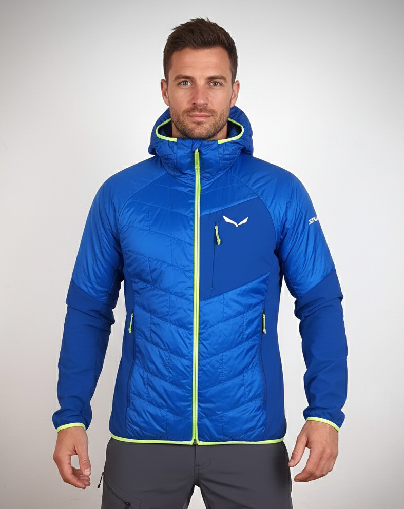 Chaqueta Salewa Ortles Hybrid TWR Azul Para Hombre Talla 50 (Se Ajusta Como M-L) Lana