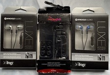 NEW iFROGZ Audio Luxe Microbud Noise Isolating Earbuds In-Line Microphone 3 Pair