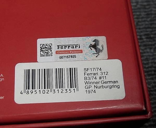 Ixo 1/43 Ferrari 312B3 Regazzoni German Grand Prix Winner 1974 Mattel La Storia - Image 3 of 3